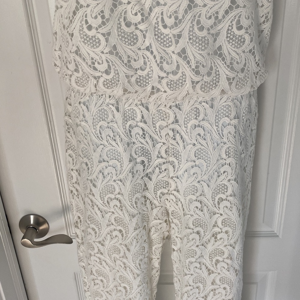 New Alexis Lazar Strapless Slim Leg Jumpsuit - Picture 6 of 15
